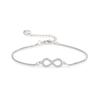 WISH Comercio exterior AliExpress Nuevo Brazalete de 8 palabras para el ojo Chapado en platino Lazo Incrustado con diamantes Brazalete para mujer