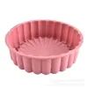 Nuevo molde redondo de silicona para pastel, molde para mousse de girasol, resistente a altas temperaturas, fácil de desmoldar, herramienta para hornear postres circulares