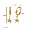 Venta caliente transfronteriza estilo lujo ligero europeo y americano hebilla de oreja pendientes de acero inoxidable de oro de 18K con forma de serpiente mariposa estrella pendientes de alta gama