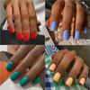 Unhas Postiças Transfronteiriças Feitas à Mão, Unhas de Manicure Curtas de Cor Pura Feitas à Mão, Coleção de Unhas Postiças Retangulares de Alta Qualidade