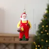 Nuevo colgante de Papá Noel transfronterizo, letrero de carta de árbol de Navidad, colgante de plástico de campana, decoración creativa navideña