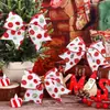 Decorações de Laço de Bolinhas de Natal Estilo Europeu e Americano Laço Acessórios de Natal Decoração de Caixa de Presente Decoração de Guirlanda de Árvore