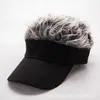 Boné de Baseball com Peruca Transfronteiriça Novo Chapéu Engraçado para Homens e Mulheres Chapéu de Peruca Personalizado Criativo Boné de Aba Casual Tudo-em-Um