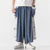 Pantalones Casuales de Algodón y Lino para Hombre Estilo Chino Nuevo Verano 2023 Talla Grande Pantalones de Pierna Ancha Estampados de Moda para Hombre