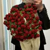 Manta con Diseño de Muguetes y Rosas, Hilo de Lana, Kit de Materiales DIY de Ganchillo Hecho a Mano, Manta Tejida, Regalo Hecho a Mano