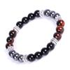 Pulseira masculina Amazon joias de liga metálica com pedra natural acessórios pulseira de olho de tigre transfronteiriça nova joia de tendência simples
