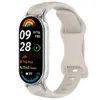 Adequado para Xiaomi Mi Band 8/9 Pulseira de Silicone com Padrão de Girassol Gravado a Laser Pulseira Xiaomi Mi Band 8/9 12mm
