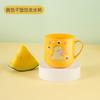 Vaso de enjuague bucal para niños con dibujos animados, vaso de plástico para cepillos, vaso de lavado dental para estudiantes con asa, vaso de agua, vaso de leche