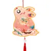 Linternas del Festival de Medio Otoño 2026 Linternas de Conejo de Mano para Niños Kit de Manualidades DIY Linterna de Palacio de Conejo de Jade Estilo Antiguo Brillante