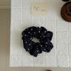 Goma para el pelo de lunares simple y elegante con un toque de alta gama, scrunchie grande, estilo coreano, cuerda para el pelo estilo perezoso para mujer que no daña el cabello