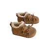 Botas Birkenstock Estilo Coreano Estilo Inverno 2025 Forradas com Lã Versátil Zíper Duplo com Laço Botas Curtas Quentes para Meninas Botas de Bebê