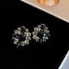 Pendientes de plata con forma de flor de amor y perla retro, ligeros, de lujo, de gran sentido, para mujer, estilo Hong Kong, elegantes, al por mayor