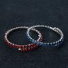 Acero Inoxidable Personalidad Estilo Francés Lujo Ligero Diamante Circonita Colorida Apertura Ajustable Titanio Pulsera Pulsera Auricular de Mano