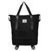 Bolsa de Viaje Expandible de Gran Capacidad, Cubierta Conveniente, Maleta de Ruedas, Viaje de Negocios de Corta Distancia, Bolsa de Tela Oxford para Mujeres Embarazadas