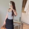 Camisola de una pieza con rayas de otoño para mujer, ropa interior y exterior, top de tubo a la moda que combina con todo, ropa interior con espalda descubierta.
