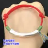 S999 Plata de Pie Vintage Tiro Alto Bambú Cubo Cubo Cuentas Trenzado Hilo de Mano Pulsera Collar Hecho a Mano DIY Accesorios