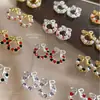 Nuevo Adorno de Corona Navideña para Uñas de Aleación Exquisitos y Versátiles Moño Incrustado con Diamantes Decoración de Diamantes para Uñas Perla Venta al por Mayor