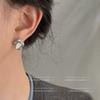 Aretes Irregulares de Diseño Nicho con Goteo de Aceite para Mujer, Distintivos, Modernos, de Metal Líquido, Moda para Combinar con Todo, Aretes con Sensación de Alta Gama