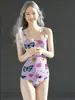 Trajes de Baño de Natación de Competición al por Mayor para Mujeres, Lindos y Modernos de Dibujos Animados Profesionales de Competición de una Pieza Triángulo Trajes de Baño de Entrenamiento para Estudiantes en Piscinas