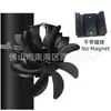 Ventilador de chimenea transfronterizo, ventilador calefactor de conversión termoeléctrica con fijación de abrazadera para tubo de humo, no magnético y resistente a altas temperaturas