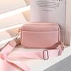 Bolsa Transversal de Ombro Único de Grande Capacidade para Mulheres da Moda, Mochila Transversal de Pu Cor Sólida com Estampa Lichia, Bolsa Transversal de Axila Atacado Novo Modelo