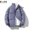 Invierno Nueva Tendencia de Moda Unisex Abrigo de Algodón con Cuello Alto Casual para Hombre Cálido con Forro de Felpa Abrigo de Algodón para Pareja Venta Directa de Fábrica