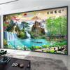 Nuevo Estilo Chino Pintura de Paisaje Tela de Pared Tela para Pared de Fondo de TV Sala de Estar Pared del Sofá Oficina Papel Tapiz Generador de Riqueza