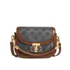 Bolso de Silla Floral Vintage de Alta Gama para Mujer, Bolso de Hombro Versátil Retro de Lujo Ligero con Diseño de Color Contrastante, Bolso Cruzado Adecuado para el Trayecto Diario para Mujer