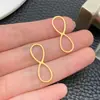 Acero Inoxidable Grande Electrochapado al Vacío Dorado Borde Geométrico Calado Trébol de Cuatro Hojas Símbolo del Infinito Accesorios para Joyería DIY