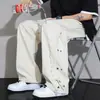 Calças Casuais Masculinas Verão 2025 Novo Estilo Fino Marca da Moda Calças Flare Calças Esportivas de Secagem Rápida Calças Retas Largas