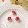 Estilo Conto de Fadas Fofo Cristal Tecido Guarda-chuva Vermelho Cogumelo Brincos DIY Feitos à Mão Acessórios para Brincos Pingente Acessórios de Joias