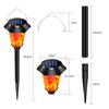 Luces solares transfronterizas para exteriores, luces LED para patio, paisaje comunitario, luces de calle, simulación de llama dinámica, lámpara de césped de piso
