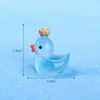 Musgo Micro-Paisagem Pato Luminoso Fofo com Coroa Figura Decoração DIY Aquário Paisagismo Ornamento Pequeno de Mesa