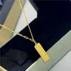 Collar de doble cara bañado en oro "Princesa Hielo Triturado, Por Favor Hazte Rica" para mujer, joyería de nicho de lujo ligero con colgante de etiqueta de diseñador