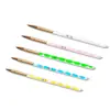Cepillos de uñas arte de uñas paquete de 5 portabolígrafos en espiral juego de bolígrafos de cristal arte de uñas bolígrafo de color tallado bolígrafo para uñas