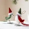Nuevas decoraciones navideñas transfronterizas, adornos creativos de pájaros artificiales, accesorios para escaparates para sesiones de fotos