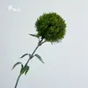 Clavel Verde Flor Artificial con Bolas Verdes Esponjosas, Decoración del Hogar, Arreglo Floral, Accesorio para Fotografía
