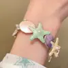 Pulseira de Estrela do Mar com Concha Dopamina de Verão Y2K Doce e Cool Sexy Elegante Acessórios para Fotos Estilo Férias na Praia