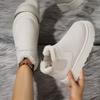 Botas de Nieve Gruesas de Media Pantorrilla de Talla Grande para Mujer, Nuevo Estilo Otoño e Invierno 2025, Slip-On, Zapatos de Algodón de Moda Transfronterizos para Mujer