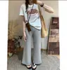 Pantalones casuales negros acampanados para mujer, nuevo producto de verano 2026, delgados, estilizan, de cintura alta, con caída, aptos para petite, ligeramente acampanados
