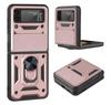 Funda protectora deslizante Samsung Sergeant para teléfono móvil plegable Samsung Z flip 5/4/3 con soporte de anillo push-pull