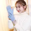 Guantes de punto de cachemira unisex para pantalla táctil, otoño e invierno, a prueba de frío, anticongelantes, engrosados con forro polar, para estudiantes, para montar