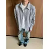 Camisa a cuadros de manga larga estilo japonés, corte limpio, para hombre, nueva y moderna camisa casual de corte holgado con un look elegante y sofisticado