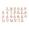 Accesorios colgantes de letras inglesas RUMNVNTY con anillo colgante de 0,8*5 mm, acero inoxidable espejo, 26 letras inglesas