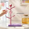 Portavasos con forma de corazón de dibujos animados, estante para tazas de agua con forma de árbol para uso doméstico en la sala de estar o la mesa del comedor, estante de almacenamiento para tazas de café y té con drenaje