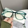 Armação de Óculos Feminina Anti-Luz Azul Estilo Coreano, Armação de Óculos Leve para Proteção Ocular Sem Grau para Homens, Design Simples