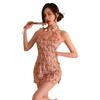Nuevo Uniforme de Lencería Sexy, Falda Corta Floral Pura Cubre Caderas, Cheongsam, Coqueteo Tentador de Club Nocturno, Camisa Sexy, No Necesitas Quitarte