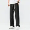 Pantalones Nuevos de Hombre Woodpecker Verano 2025 Americanos Modernos Versátiles Nicho Simples de Pierna Ancha Rectos Casuales Largos