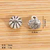 Colgante Cruz Aleación Plata Antigua Mariposa Flores Flores de Lirio del Valle Cuentas Espaciadoras Accesorios para Joyería DIY Abalorios Hechos a Mano