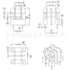 UU10.5 Transformador Alta Frequência Bobina de Potência Estrutura Vertical 2+2 Pinos-1001H